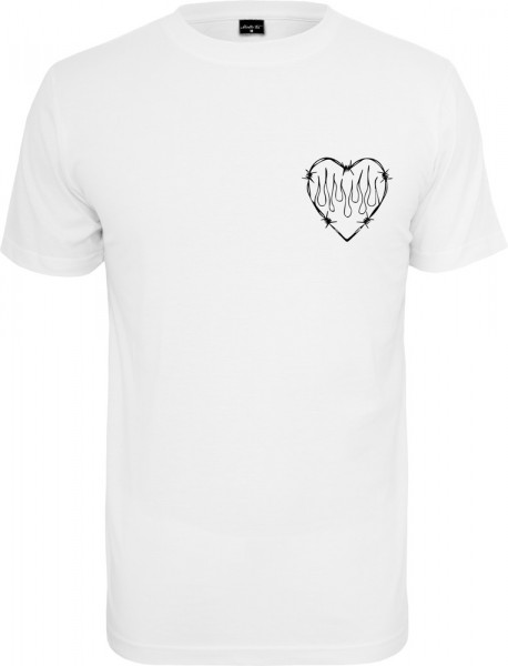 Mister Tee Burning Hearts Tee White