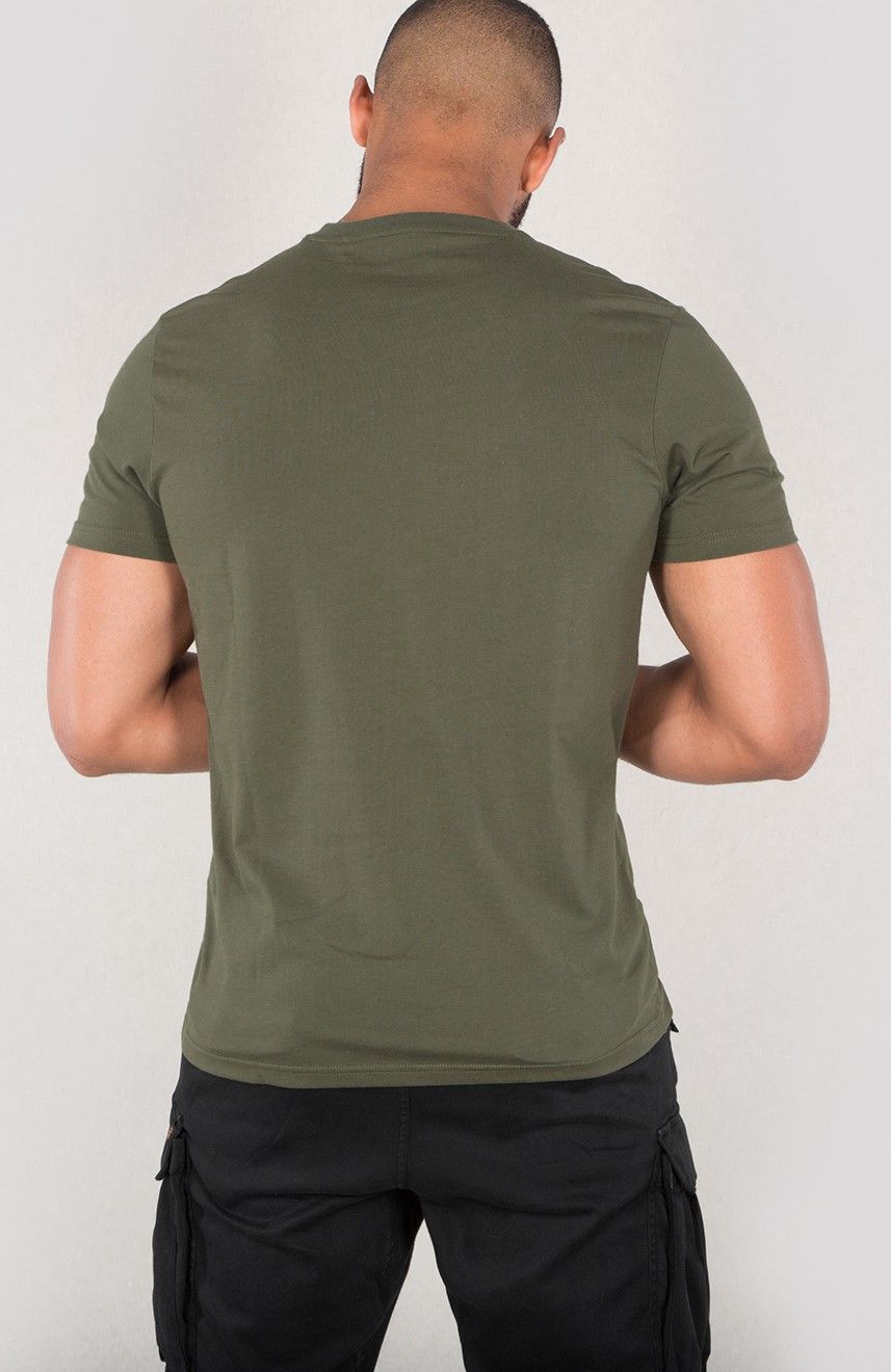 Alpha | T-Shirts | | Basic Industries Tops Lifestyle Olive Dark Small Logo Men / T-Shirt