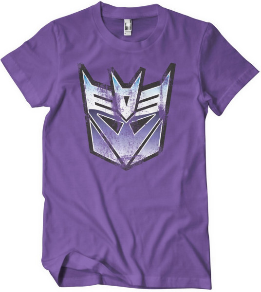 Transformers Distressed Decepticon Shield T-Shirt Purple