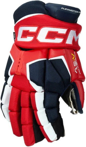 Ccm Handschuhe Tacks AS-V PRO/red/white Eishockeyhandschuhe Senior 192459