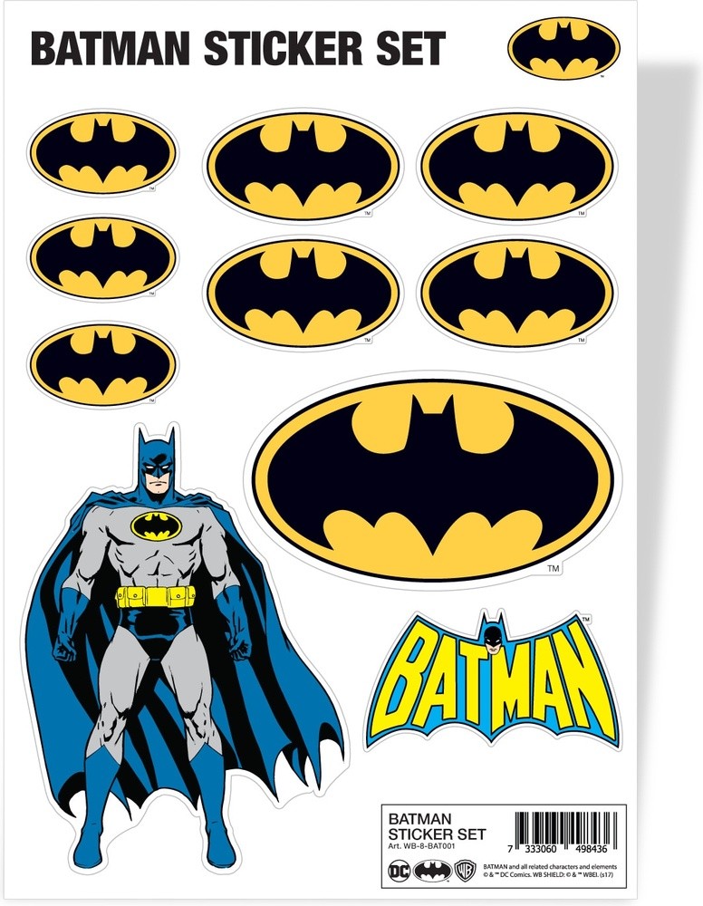 Batman Sticker Set Aufkleber Multicolor, Aufkleber / Sets, Filme / Serien, Fanartikel