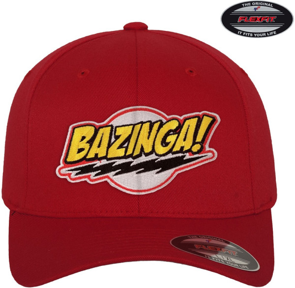 The Big Bang Theory Bazinga Patch Flexfit Cap Red