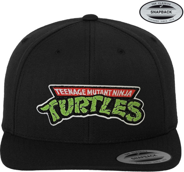 Teenage Mutant Ninja Turtles TMNT Logo Premium Snapback Cap Black