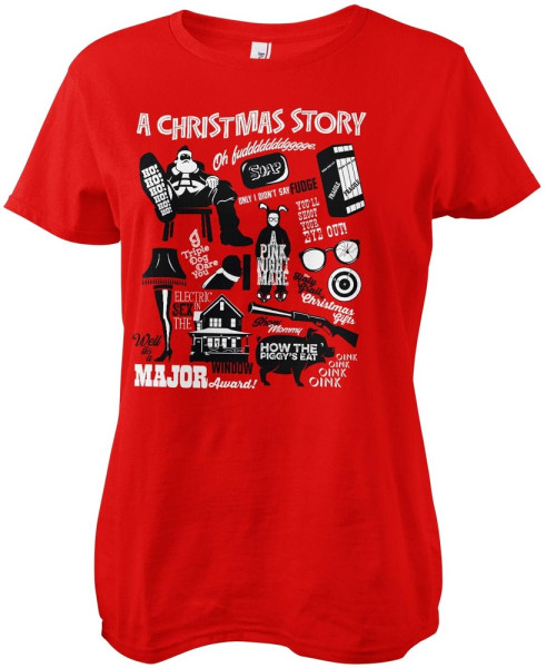 A Christmas Story Damen T-Shirt Icons Girly Tee WB-5-ACS001-H77-13