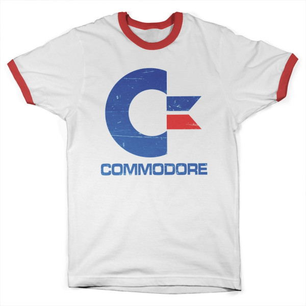 COMMODORE/C64 T-Shirt Commodore Vintage Logo Ringer Tee LN-51-COM002-H53-12