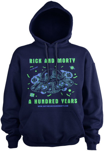 Rick And Morty A Hundred Years Hoodie Navy