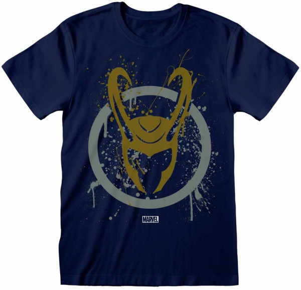 Marvel Studios Loki: Season 2 - Splatter Logo (Unisex Navy T-Shirt) T-Shirt