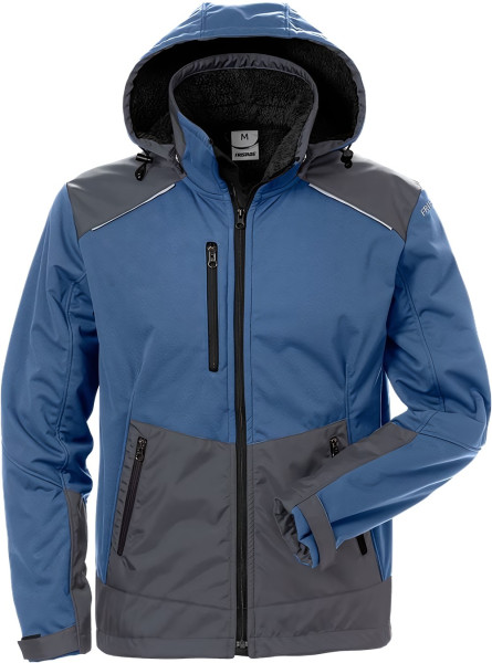 Fristads Softshell-Winterjacke 4060 CFJ Blau/Grau