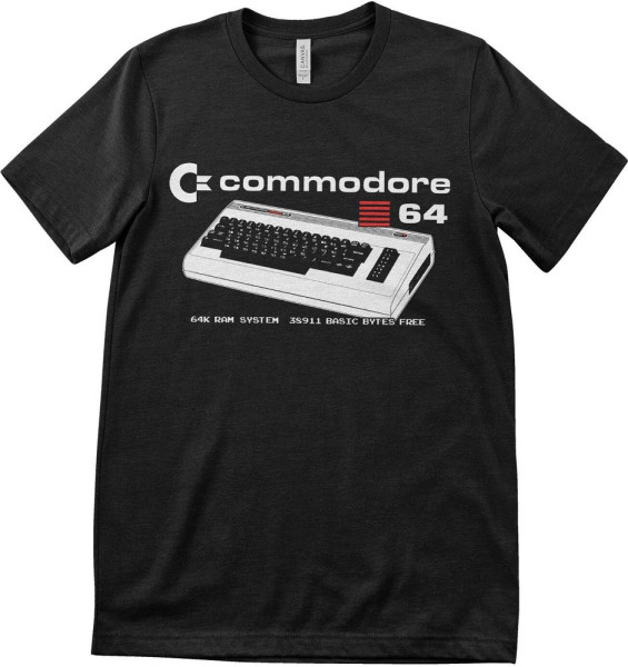 COMMODORE/C64 T-Shirt Commodore 64K Ram T-Shirt LN-1-COM004-H76-11