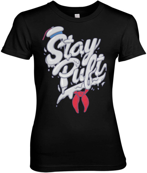 Ghostbusters Stay Puft Girly Tee Damen T-Shirt Black