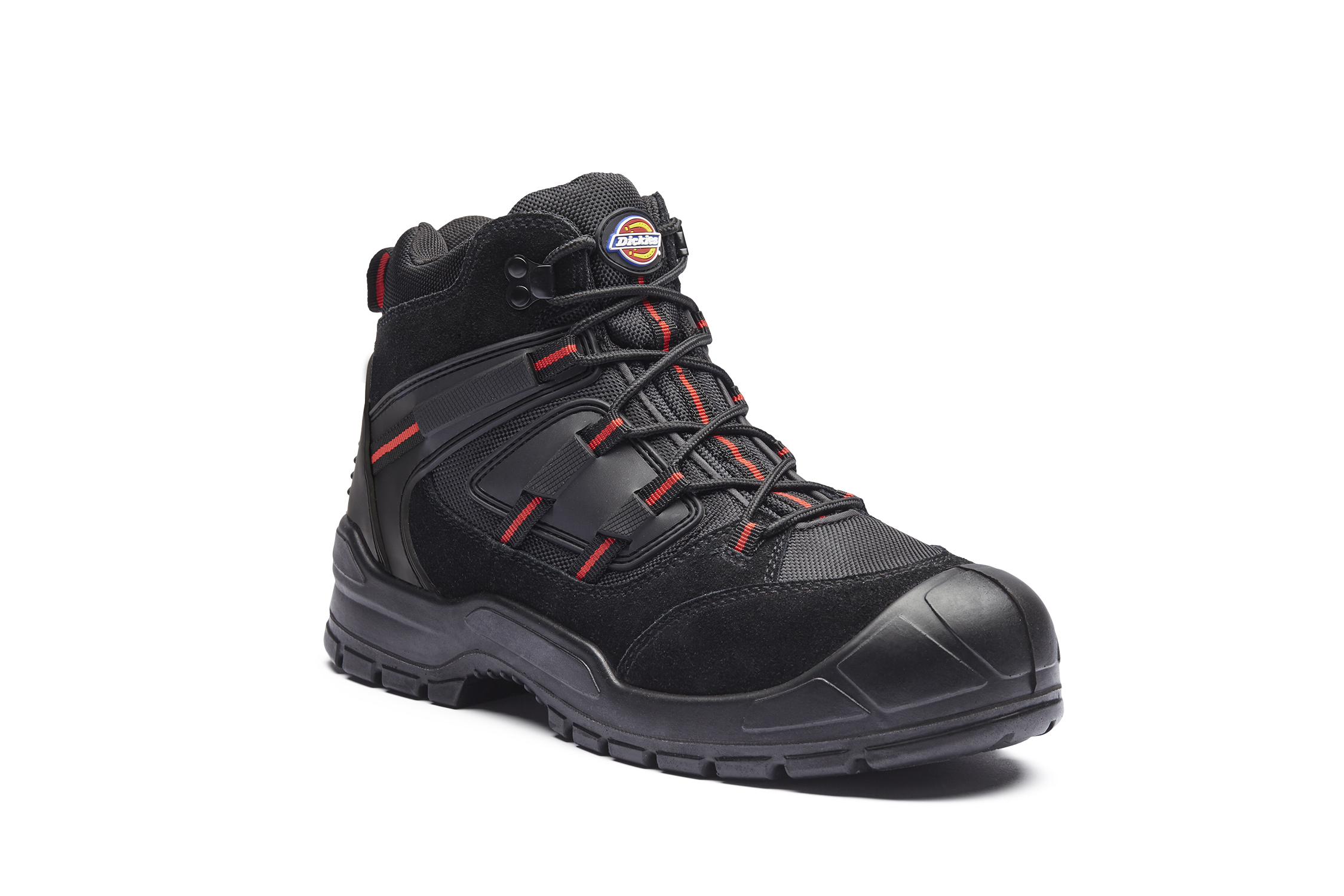 Dickies Schuhe Sicherheitsschuhe Black/Red Schuhe | S1-P Sicherheitssiefel Workwear S1P Everyday | 
