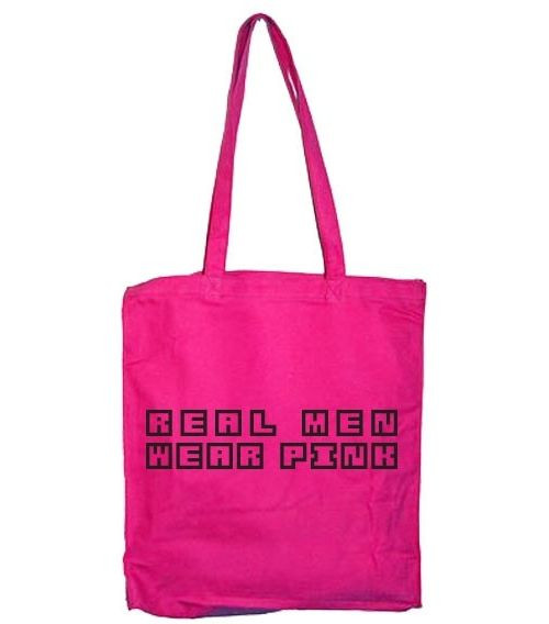 Hybris Real Men Wear Pink Tote Bag SH-4-10819-LFH1-8