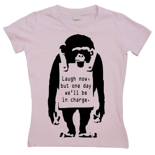 Banksy Damen Laugh Now Girly T-Shirt SH-5-15097-H5-12