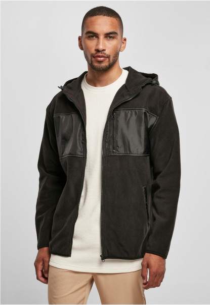 Urban Classics Jacke Hooded Micro Fleece Jacket Black