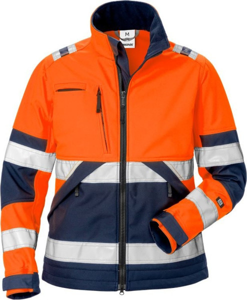 Fristads Warnschutz-Jacke High Vis Softshell-Jacke Damen Kl. 2 4183 WYH Warnschutz-Orange/Marine