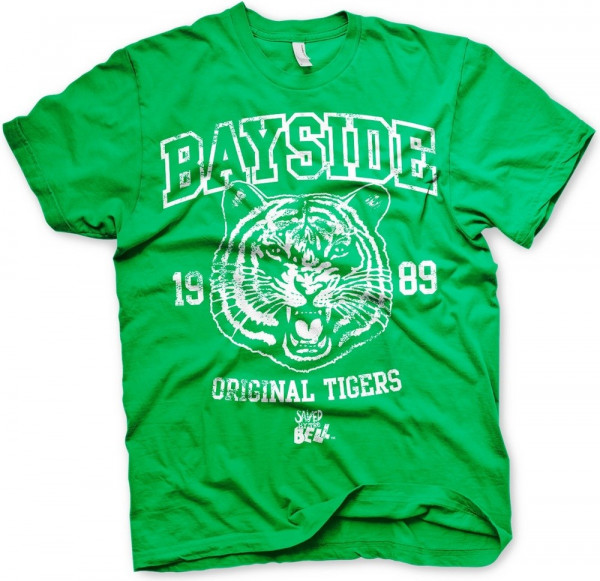 Saved By The Bell Bayside 1989 Original Tigers T-Shirt Green