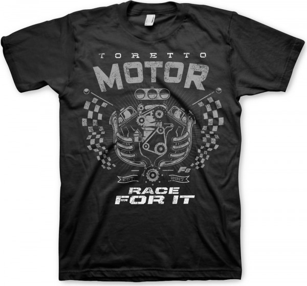 The Fast and the Furious Toretto Motor Race For It T-Shirt Black