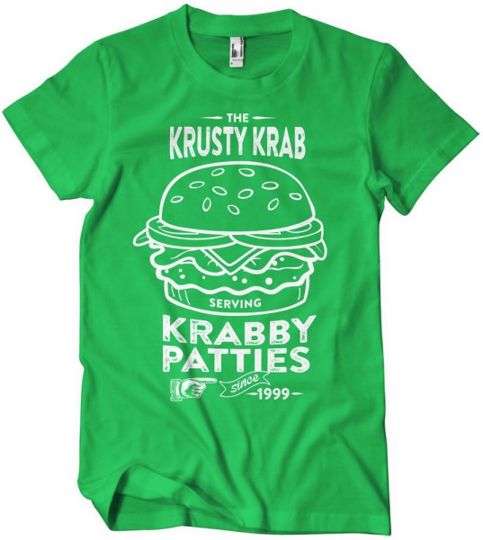 Spongebob The Krusty Krab Serving Krabby Patties T-Shirt Green