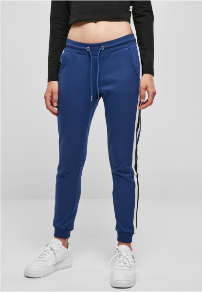 Urban Classics Damen Jogginghose Ladies College Contrast Sweatpants Spaceblue/White/Black