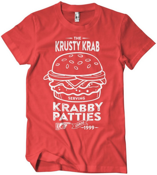 Spongebob The Krusty Krab Serving Krabby Patties T-Shirt Red