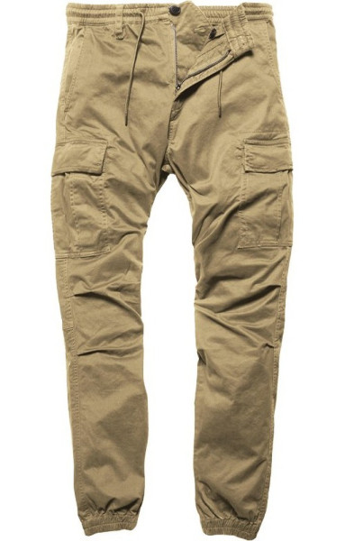 Vintage Industries Chino Hose Vince Cargo Jogger Dark Khaki