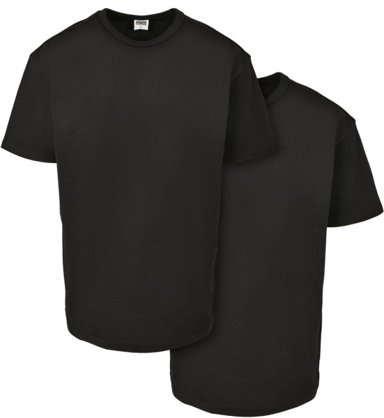 Urban Classics T-Shirt Organic Basic Tee 2-Pack black+black