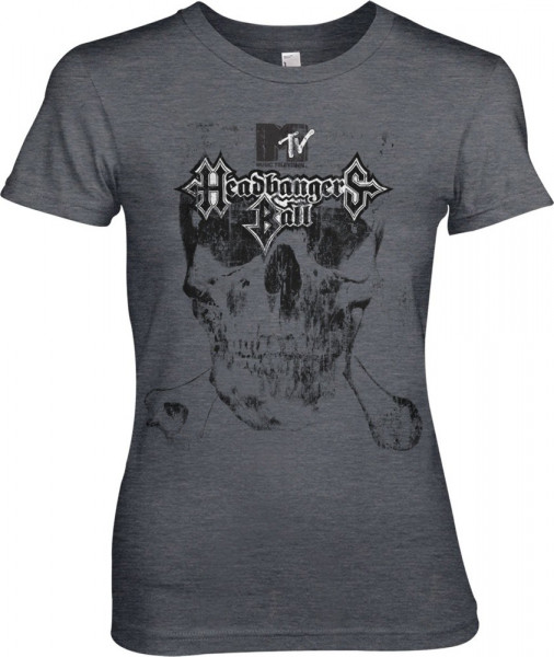 MTV Headbangers Ball Girly Tee Damen T-Shirt Dark-Heather