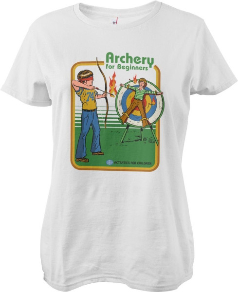 Steven Rhodes Archery For Beginners Girly Tee Damen T-Shirt White