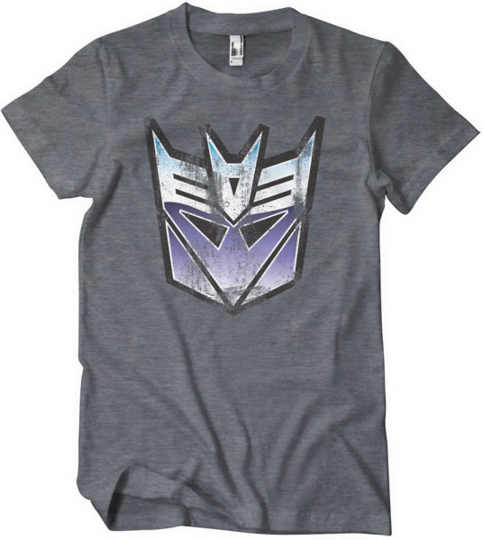 Transformers Distressed Decepticon Shield T-Shirt Dark/Heather