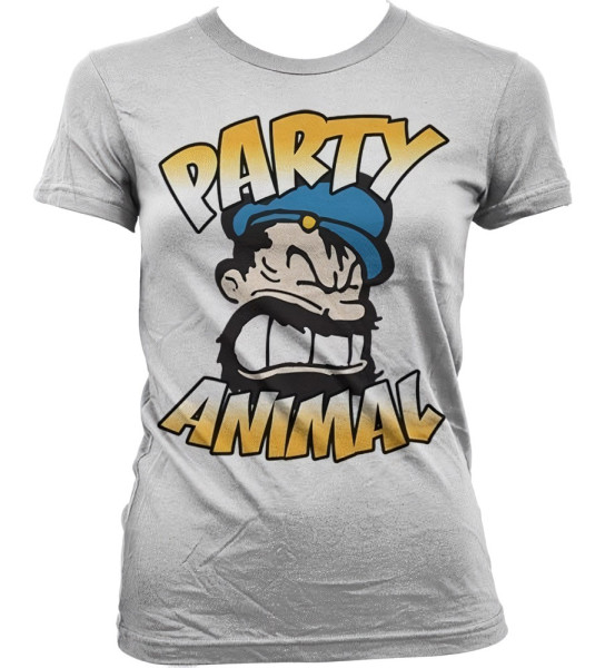 Popeye Brutos Party Animal Girly T-Shirt Damen White