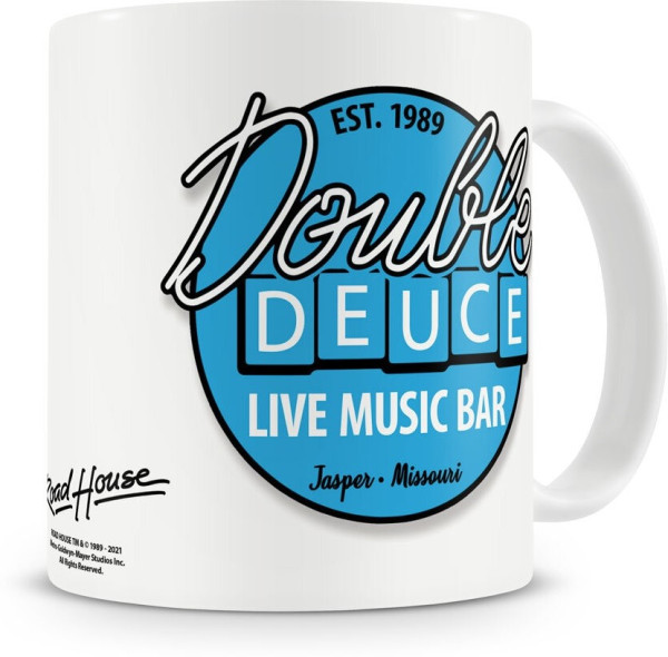 Road House Double Deuce Live Music Bar Coffee Mug White