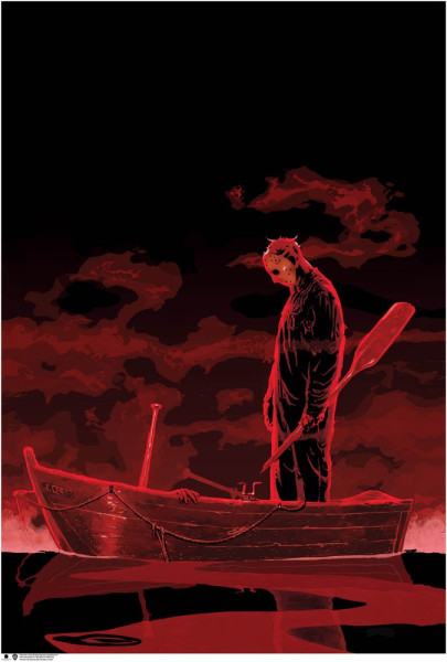 Friday the 13th Jason Voorhees Red Lake Poster Multicolor