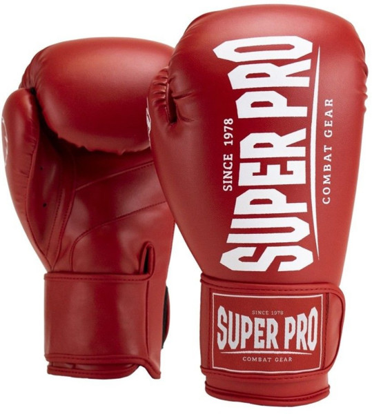 Super Pro Combat Gear Champ (Kick-)Boxhandschuhe Rot/Weiß