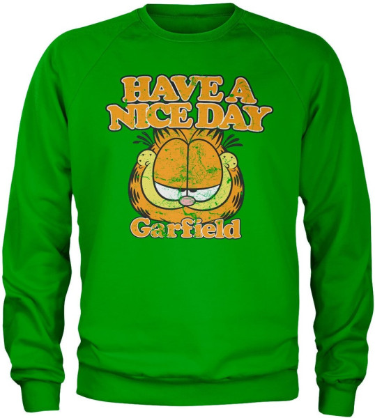 Garfield Have A Nice Day Sweatshirt Green