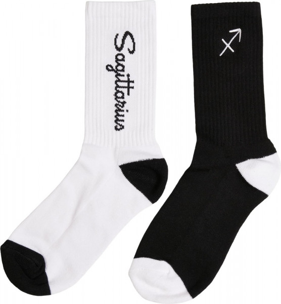 Mister Tee Zodiac Socks 2-Pack Black/White Sagittarius