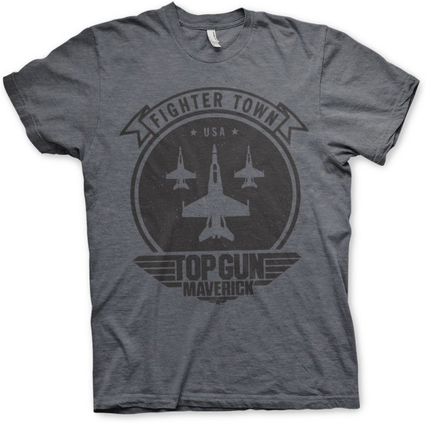 Top Gun Maverick Fighter Town T-Shirt Dark-Heather