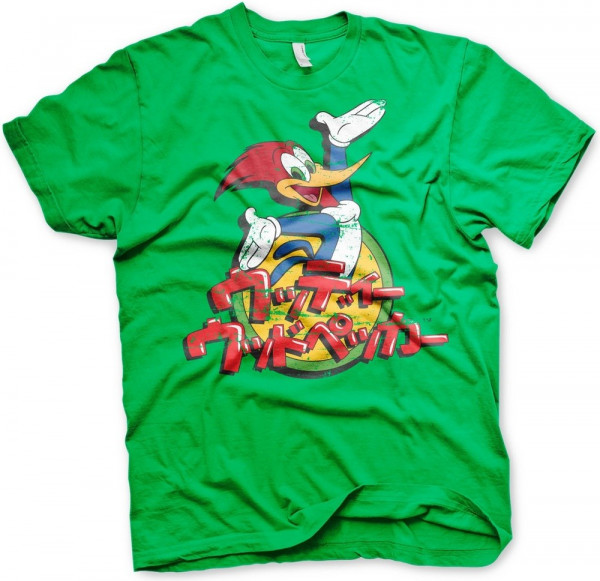 Woody Woodpecker Washed Japanese Logo T-Shirt Green