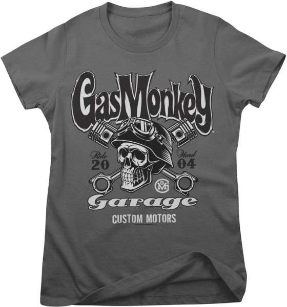 Gas Monkey Garage T-Shirt GmgCustom Motors Skull Girly Tee GMG-5-GMG040-H95-13