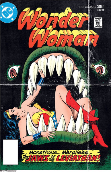Wonder Woman Vintage Comic Book Cover Poster Multicolor