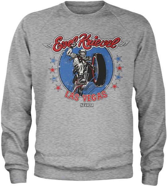 Evel Knievel In Las Vegas Sweatshirt Heather-Grey