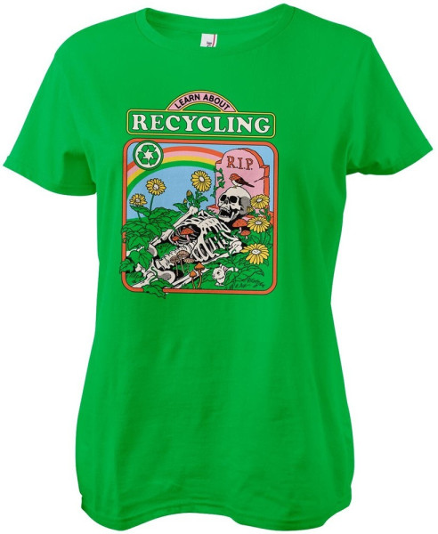 Steven Rhodes Damen Learn About Recycling Girly Tee