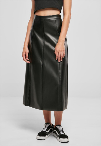 Urban Classics Damen Ladies Synthetic Leather Midi Skirt