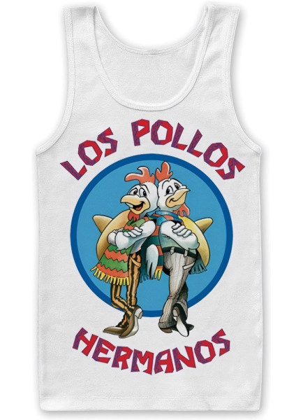 Breaking Bad Los Pollos Hermanos Tank Top White