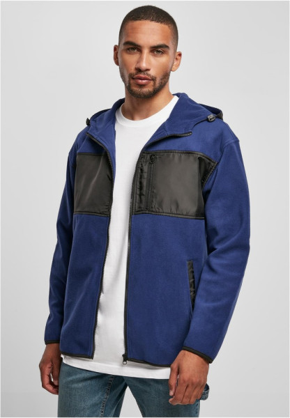 Urban Classics Jacke Hooded Micro Fleece Jacket Spaceblue