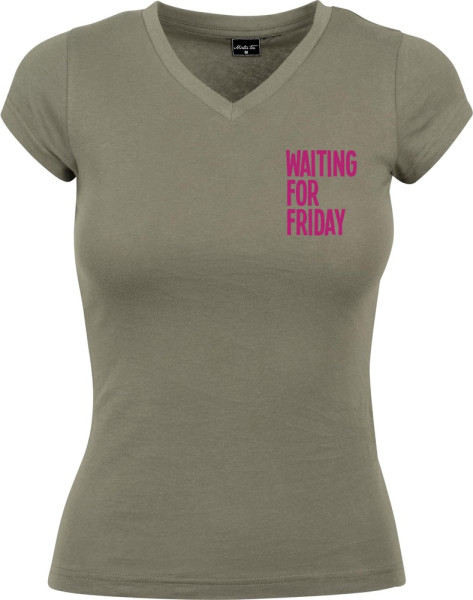 Mister Tee Damen T-Shirt Ladies Waiting For Friday Box Tee