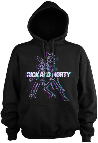 Rick And Morty Glitch Hoodie Black