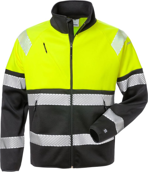 Fristads Warnschutz-Jacke High Vis Sweatjacke, Kl. 1 4517 SSL Warnschutz-Gelb/Schwarz