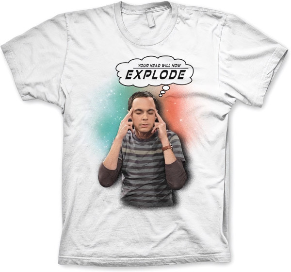 The Big Bang Theory Sheldon Your Head Will Now Explode T-Shirt White