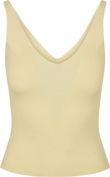 Urban Classics Damen Ladies Rib Knit Top Softyellow