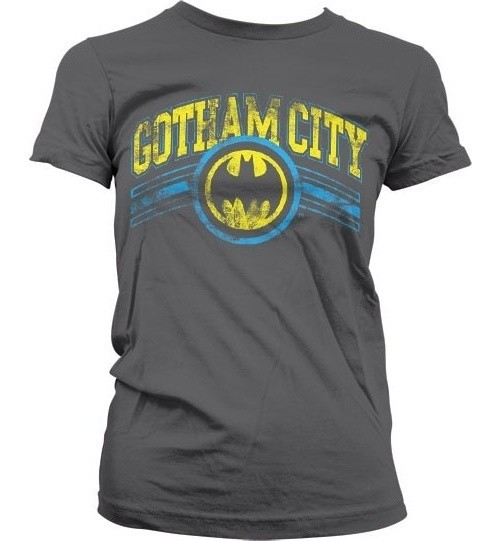 Batman Gotham City Girly T-Shirt Damen Dark-Grey